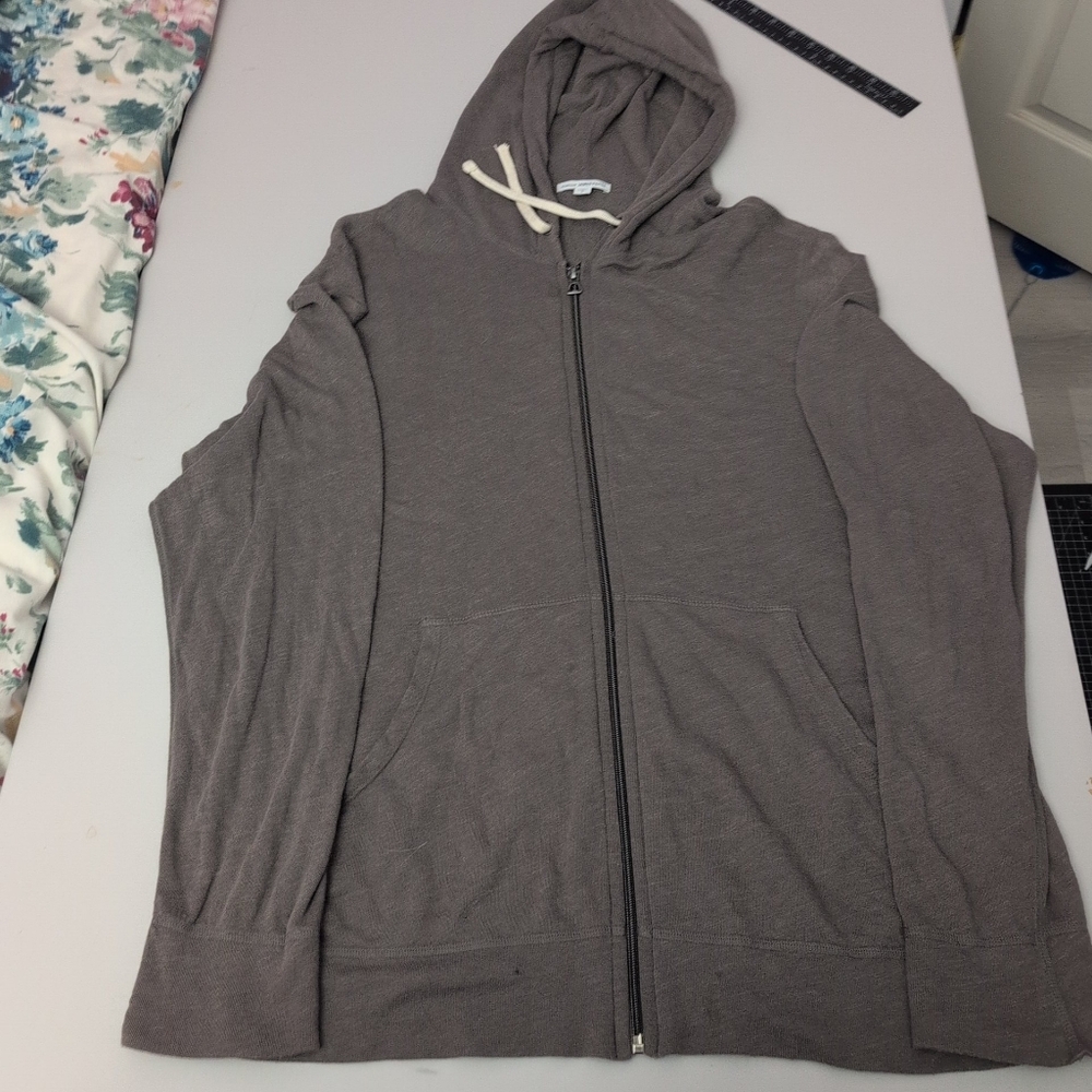 James Perse Vintage French Terry Zip Up Hoodie Men 5